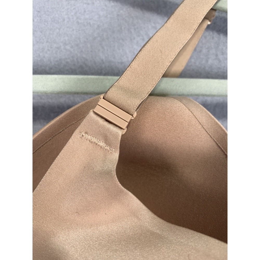 Victoria's Secret Nude Wireless T Shirt Bra 34D Lined Demi Smooth Beige - Picture 3 of 5